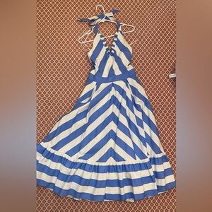 Kate Spade striped halter dress